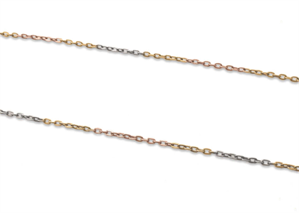 Three Tone Plated 2.20 mm Link Chain